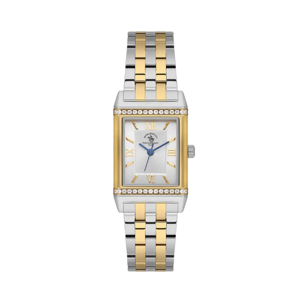 Santa Barbara Polo & Racquet Club Unique Silver and Gold Stainless Steel Watch for Women SB.1.10655-4 - Daniel Klein Saudi Arabia
