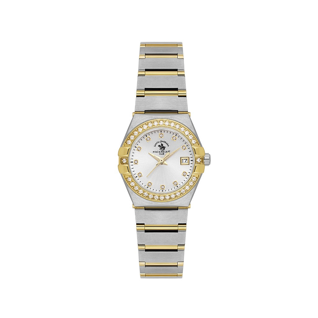 Santa Barbara Polo & Racquet Club Silver and Gold Stainless Steel Watch for Women SB.1.10656-3