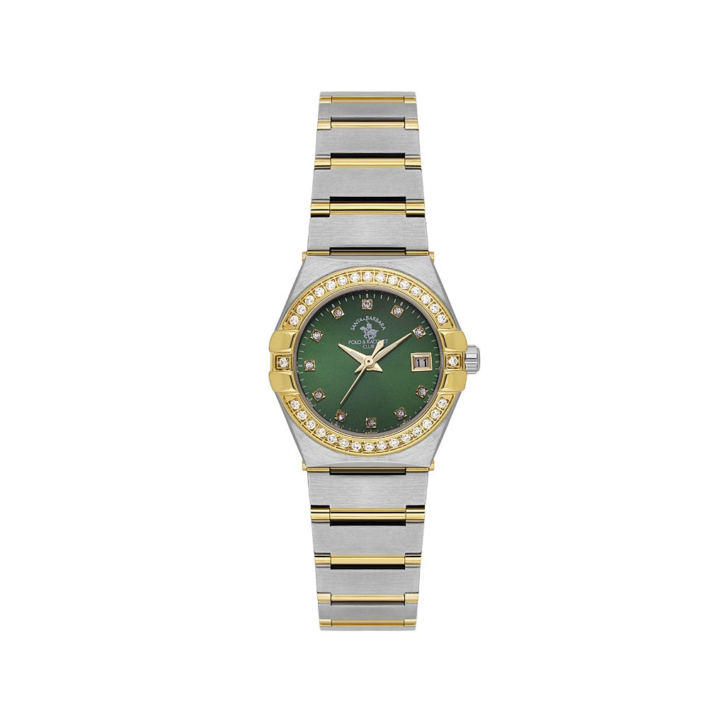 Santa Barbara Polo & Racquet Club Silver and Gold Stainless Steel Watch for Women SB.1.10656-4