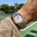 Santa Barbara Polo & Racquet Club Unique Silver and Rose Gold Stainless Steel Watch for Women SB.1.10658-5