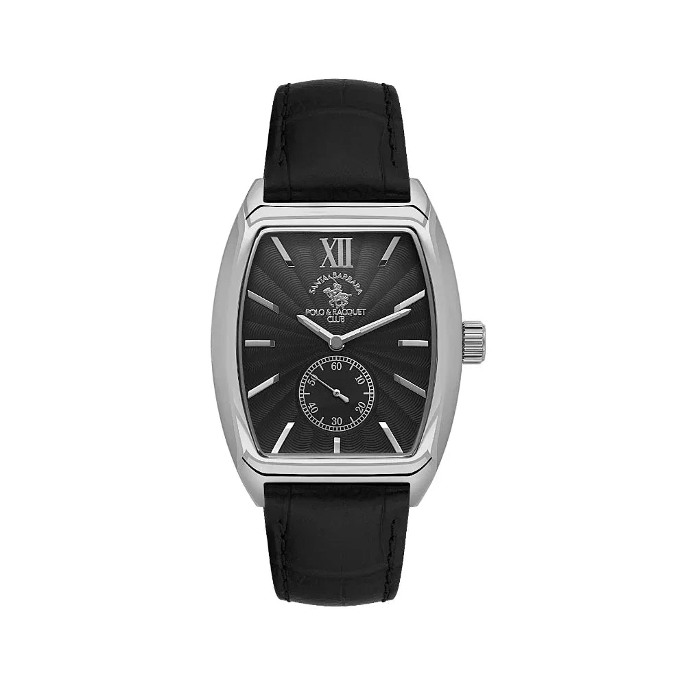 Santa Barbara Polo & Racquet Club Noble Black Genuine Leather Watch for Men SB.1.10662-1 - Daniel Klein Saudi Arabia