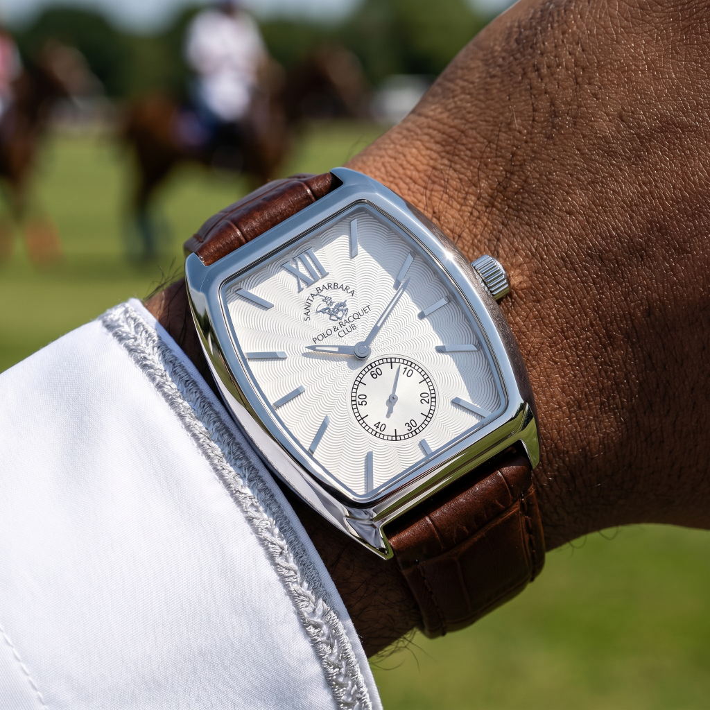 Santa Barbara Polo & Racquet Club Noble Brown Genuine Leather Watch for Men SB.1.10662-2