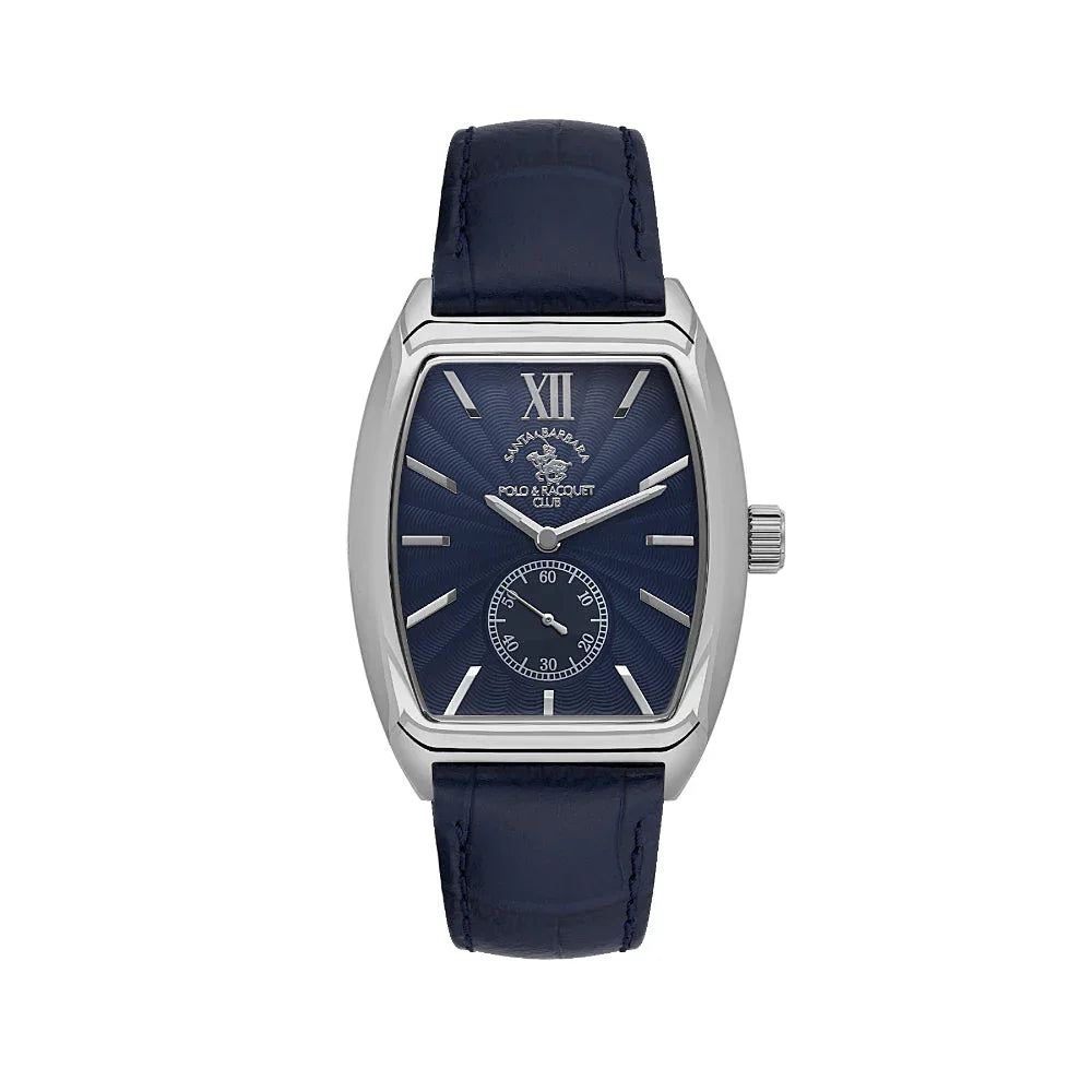Santa Barbara Polo & Racquet Club Noble Dark Blue Genuine Leather Watch for Men SB.1.10662-3 - Daniel Klein Saudi Arabia