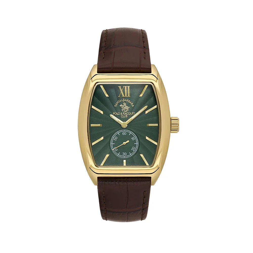 Santa Barbara Polo & Racquet Club Noble Dark Brown Genuine Leather Watch for Men SB.1.10662-4 - Daniel Klein Saudi Arabia