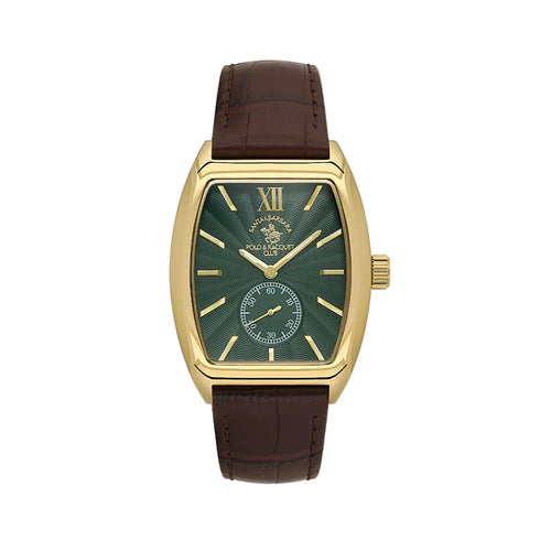 Santa Barbara Polo & Racquet Club Noble Dark Brown Genuine Leather Watch for Men SB.1.10662-4 - Daniel Klein Saudi Arabia