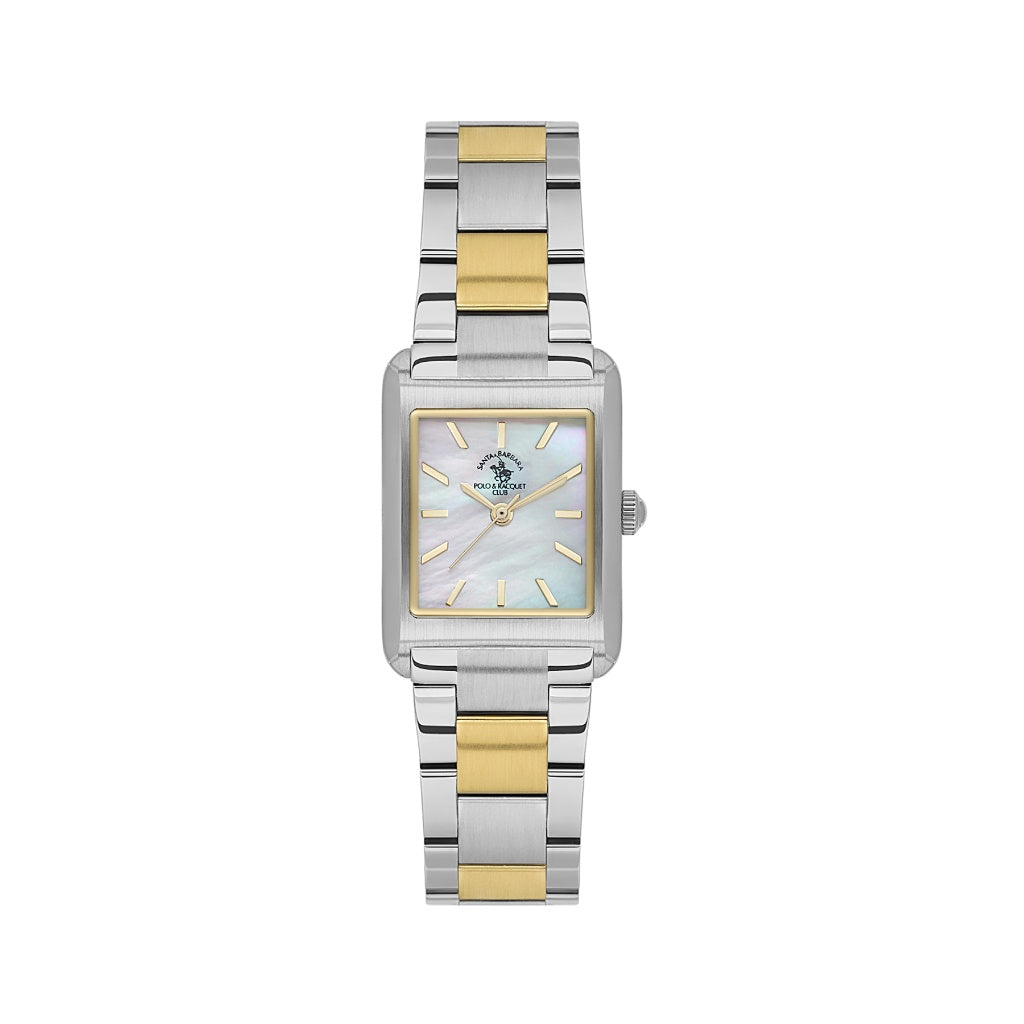 Santa Barbara Polo & Racquet Club Silver and Gold Stainless Steel Watch for Women SB.1.10663-4
