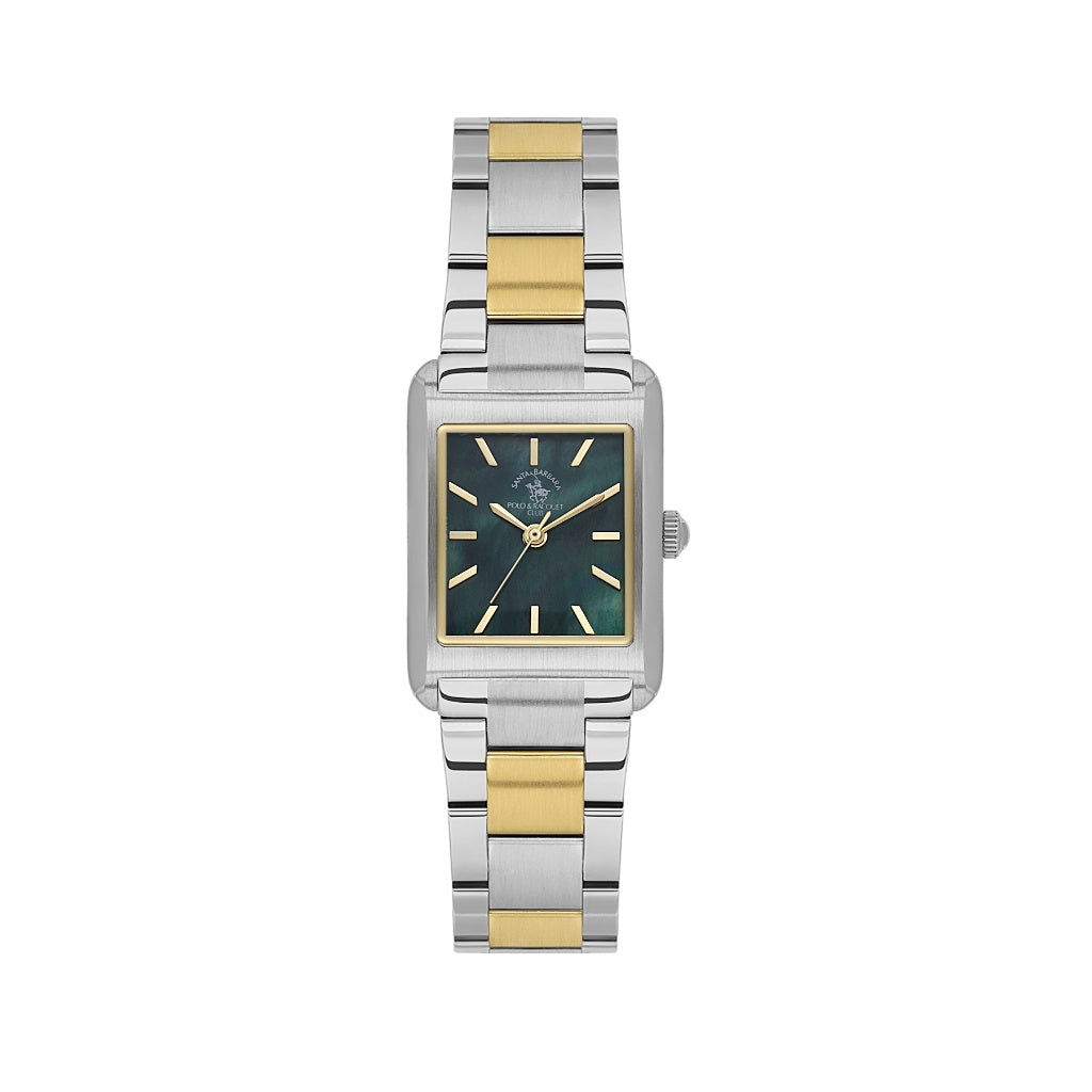Santa Barbara Polo & Racquet Club Silver and Gold Stainless Steel Watch for Women SB.1.10663-5