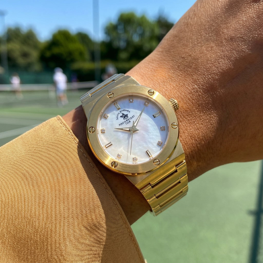 Santa Barbara Polo & Racquet Club Unique Gold Stainless Steel Watch for Women SB.1.10664-2