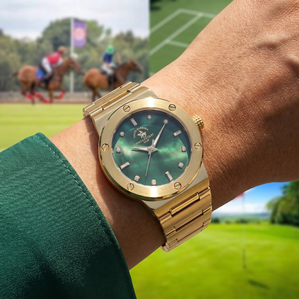 Santa Barbara Polo & Racquet Club Unique Gold Stainless Steel Watch for Women SB.1.10664-3