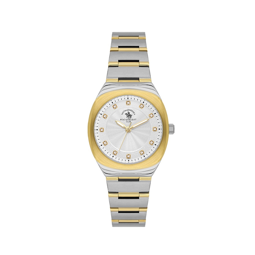 Santa Barbara Polo & Racquet Club Silver and Gold Stainless Steel Watch for Women SB.1.10665-4
