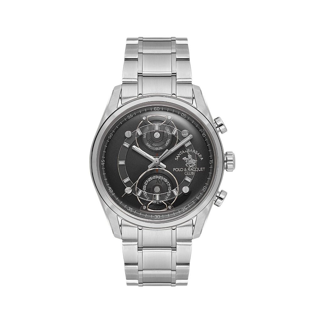 Santa Barbara Polo & Racquet Club Silver Stainless Steel Watch for Men SB.1.10666-1