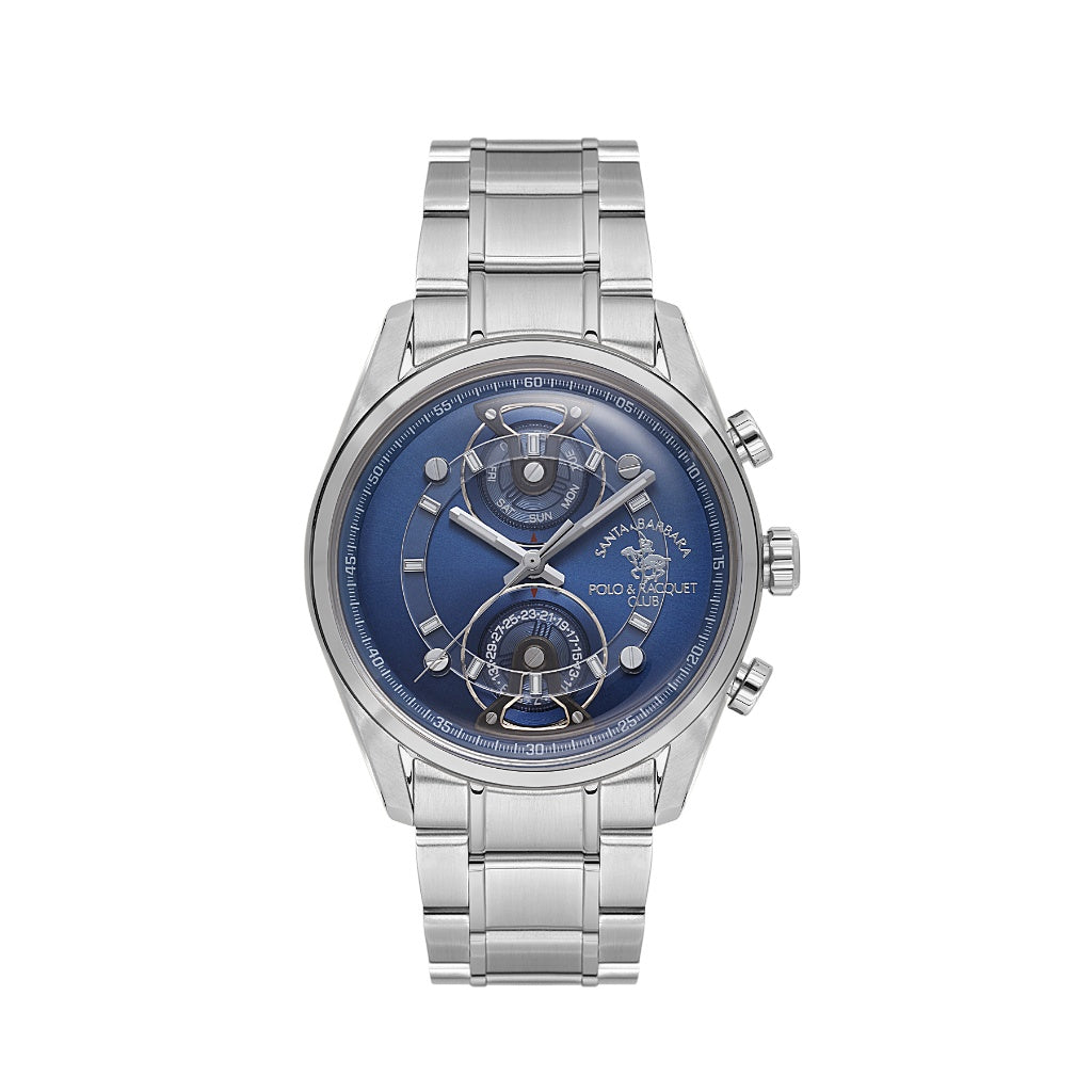 Santa Barbara Polo & Racquet Club Silver Stainless Steel Watch for Men SB.1.10666-2