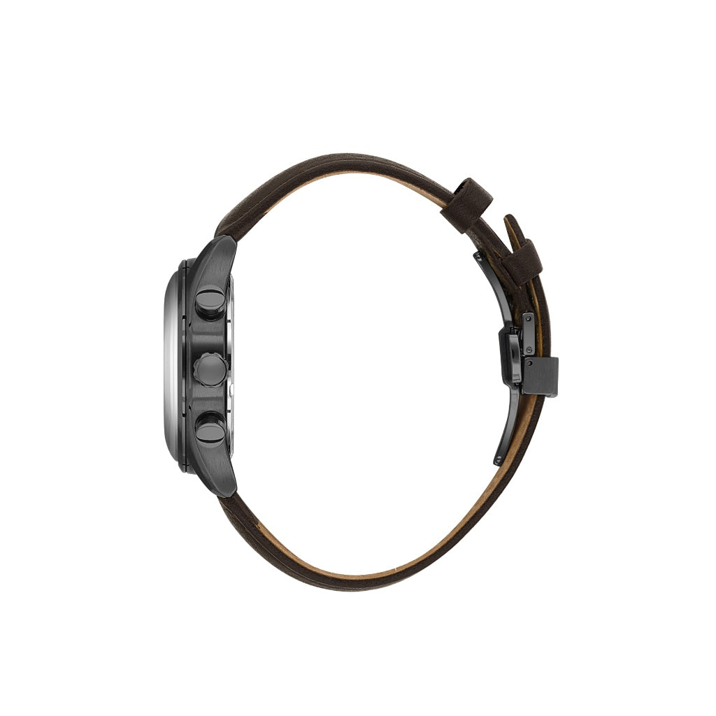 Santa Barbara Polo & Racquet Club Dark Brown Genuine Leather Watch for Men SB.1.10667-4