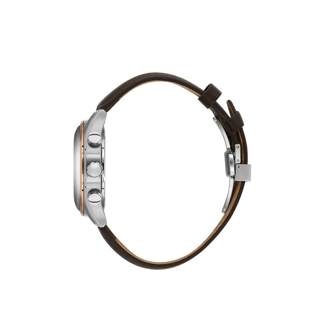 Santa Barbara Polo & Racquet Club Dark Brown Genuine Leather Watch for Men SB.1.10667-5
