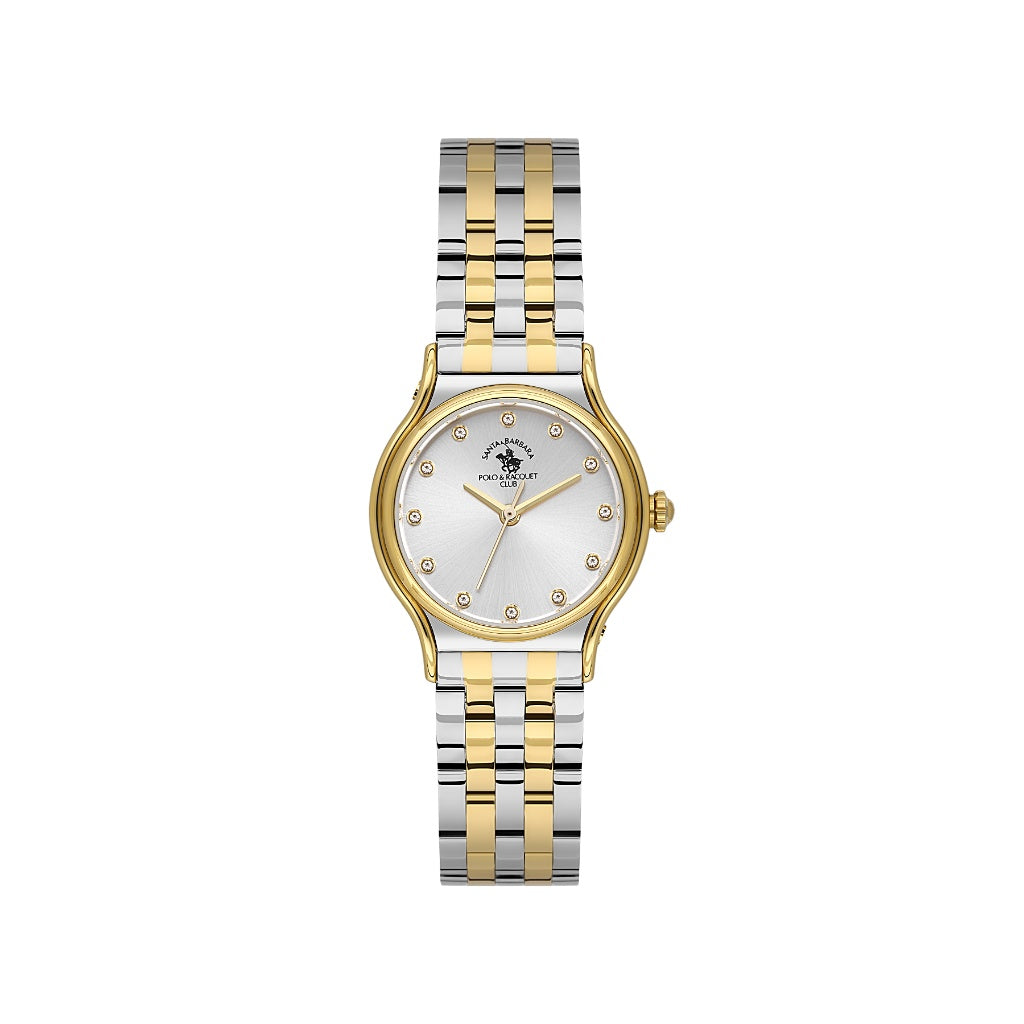 Santa Barbara Polo & Racquet Club Silver and Gold Stainless Steel Watch for Women SB.1.10668-3
