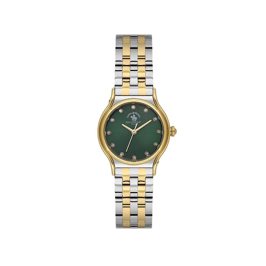 Santa Barbara Polo & Racquet Club Silver and Gold Stainless Steel Watch for Women SB.1.10668-4