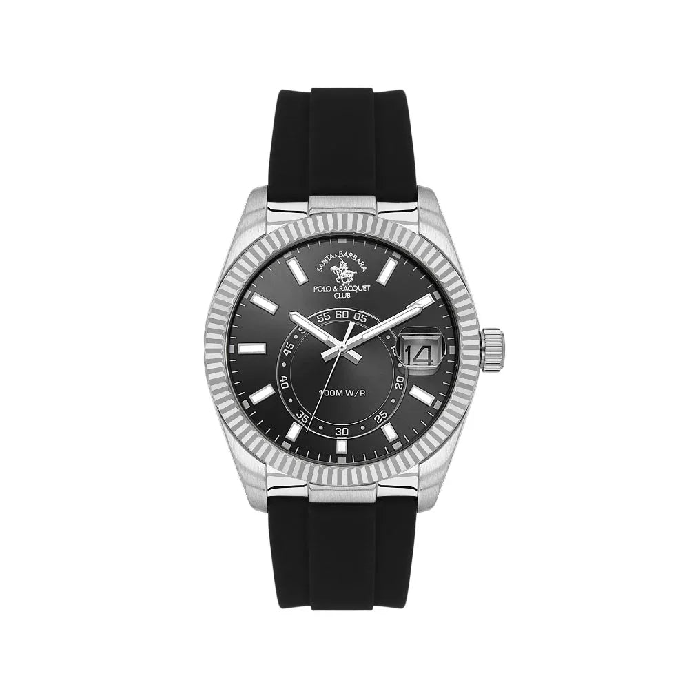Santa Barbara Polo & Racquet Club Legend Black Stainless Steel Watch for Men SB.1.10669-1 - Daniel Klein Saudi Arabia