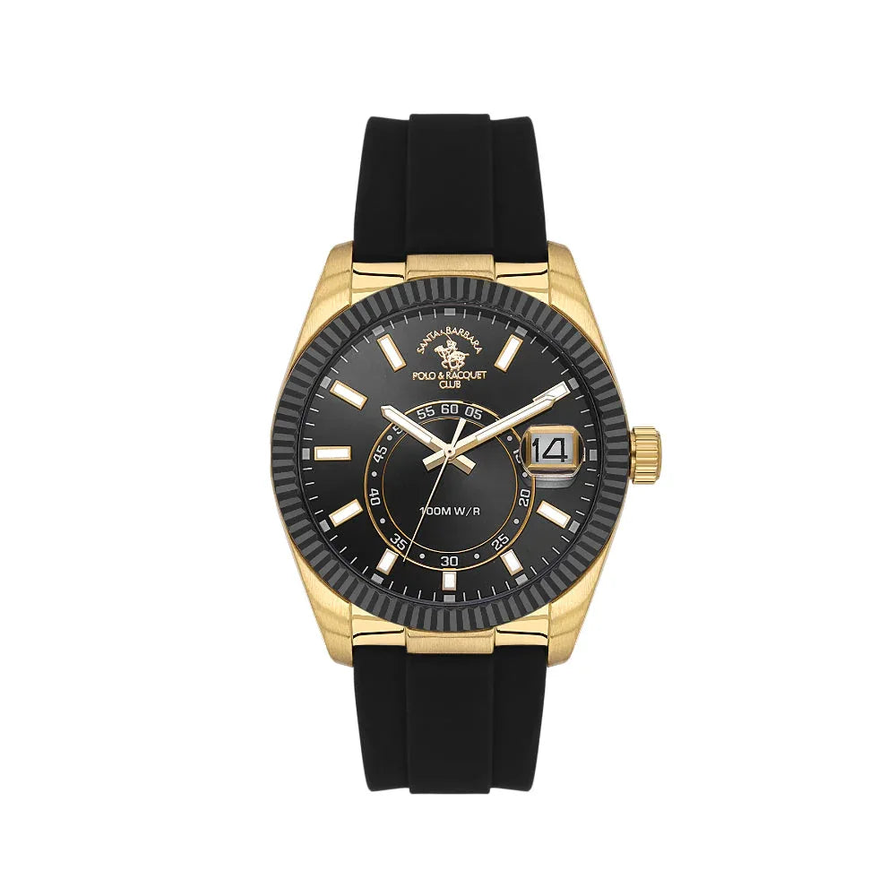 Santa Barbara Polo & Racquet Club Legend Black Stainless Steel Watch for Men SB.1.10669-3 - Daniel Klein Saudi Arabia