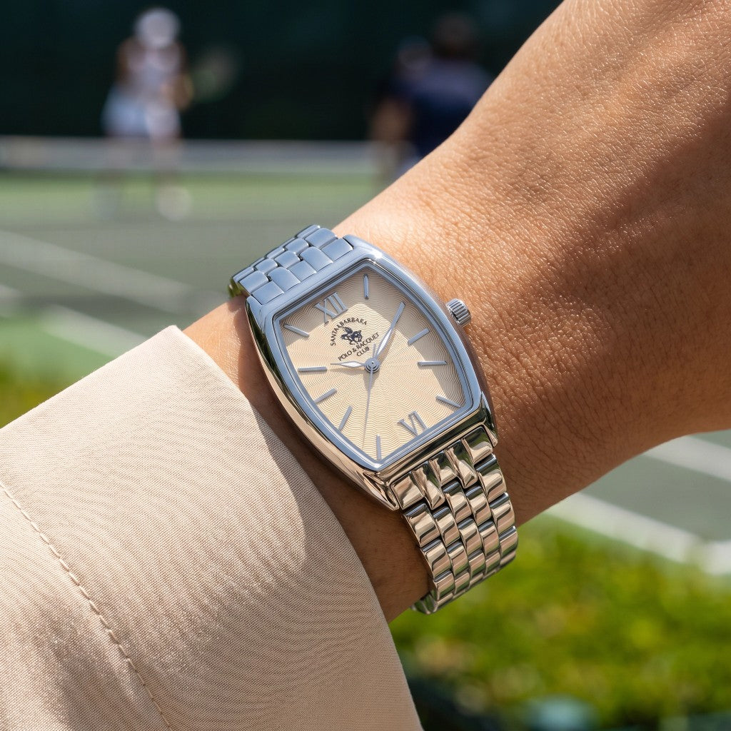 Santa Barbara Polo & Racquet Club Unique Silver Stainless Steel Watch for Women SB.1.10671-2
