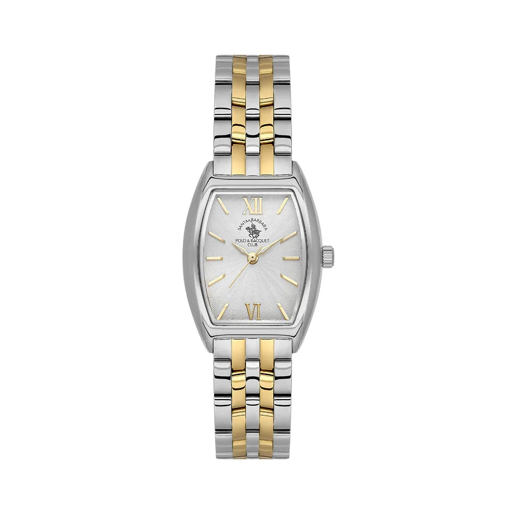 Santa Barbara Polo & Racquet Club Unique Silver and Gold Stainless Steel Watch for Women SB.1.10671-5 - Daniel Klein Saudi Arabia