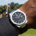Santa Barbara Polo & Racquet Club Noble Black Genuine Leather Watch for Men SB.1.10672-2