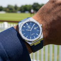 Santa Barbara Polo & Racquet Club Noble Dark Blue Genuine Leather Watch for Men SB.1.10672-3