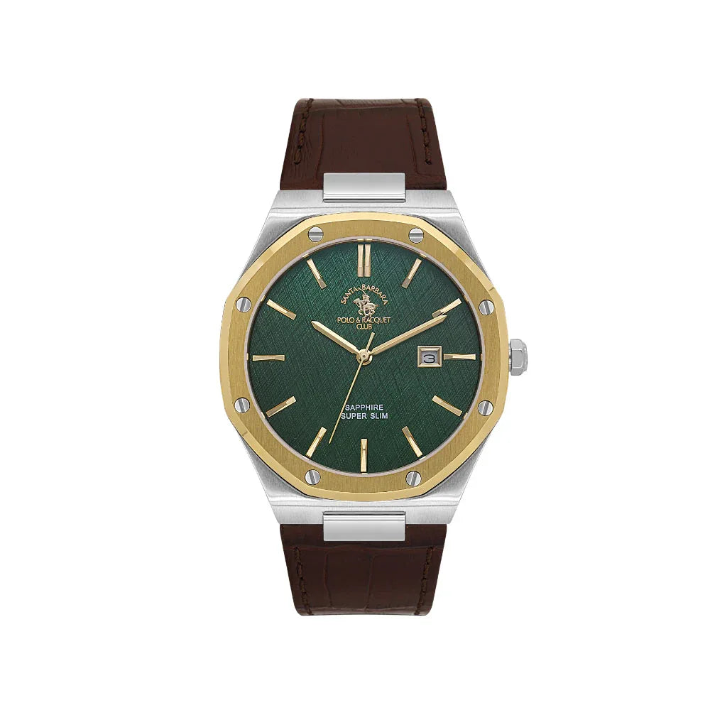Santa Barbara Polo & Racquet Club Noble Brown Genuine Leather Watch for Men SB.1.10672-4 - Daniel Klein Saudi Arabia