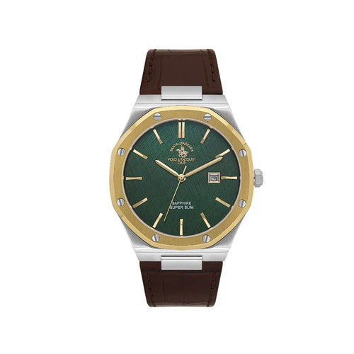 Santa Barbara Polo & Racquet Club Noble Brown Genuine Leather Watch for Men SB.1.10672-4 - Daniel Klein Saudi Arabia