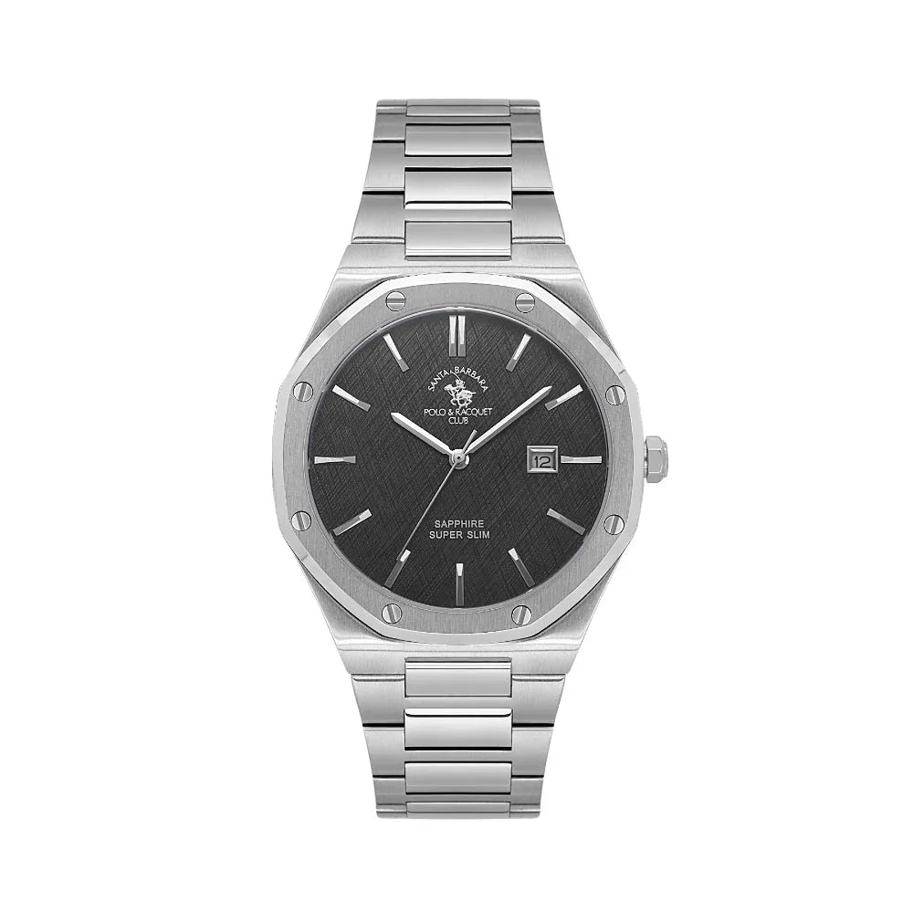 Santa Barbara Polo & Racquet Club Noble Silver Stainless Steel Watch for Men SB.1.10673-2 - Daniel Klein Saudi Arabia