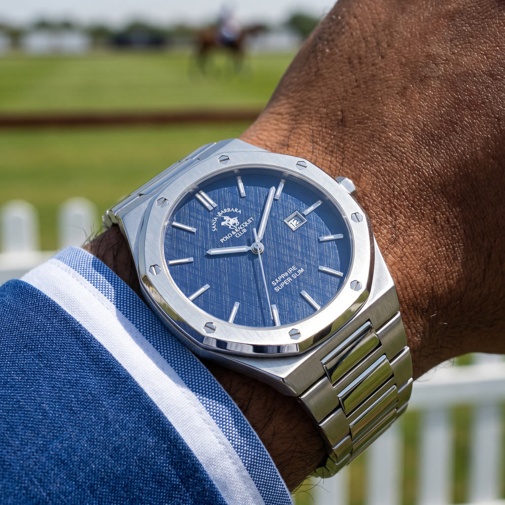 Santa Barbara Polo & Racquet Club Noble Silver Stainless Steel Watch for Men SB.1.10673-3