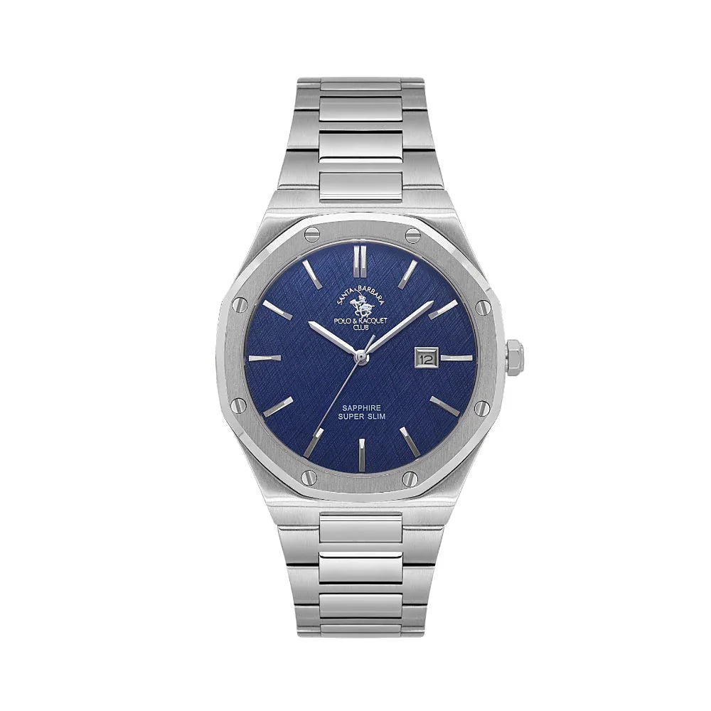 Santa Barbara Polo & Racquet Club Noble Silver Stainless Steel Watch for Men SB.1.10673-3 - Daniel Klein Saudi Arabia
