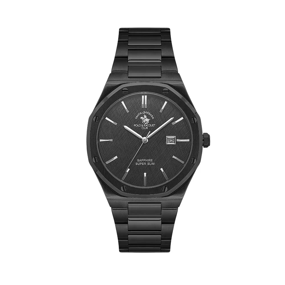 Santa Barbara Polo & Racquet Club Noble Black Stainless Steel Watch for Men SB.1.10673-6 - Daniel Klein Saudi Arabia