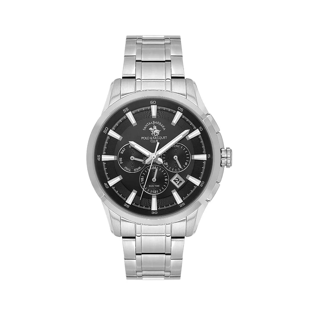 Santa Barbara Polo & Racquet Club Legend Silver Stainless Steel Watch for Men SB.1.10674-1 - Daniel Klein Saudi Arabia