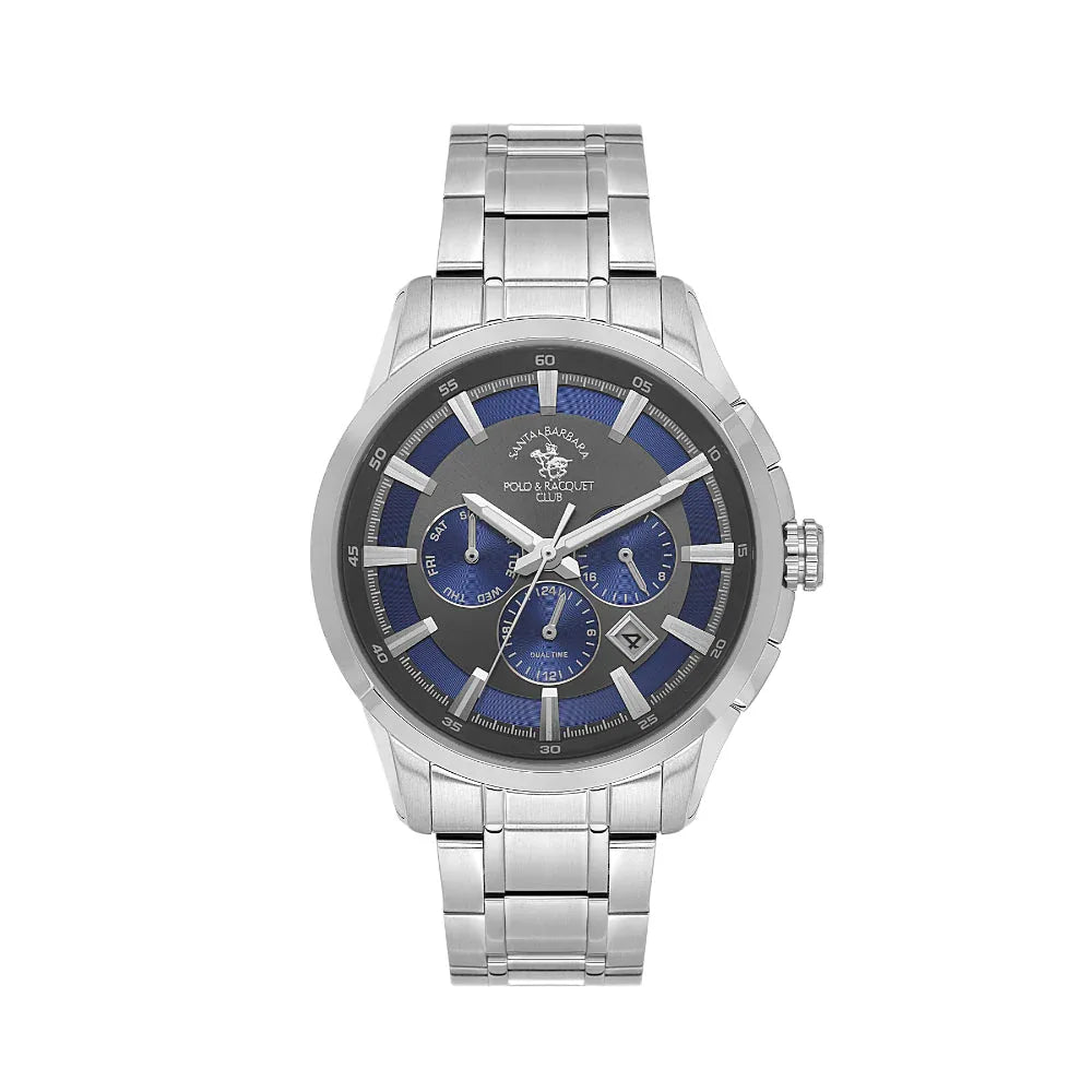 Santa Barbara Polo & Racquet Club Legend Silver Stainless Steel Watch for Men SB.1.10674-3 - Daniel Klein Saudi Arabia