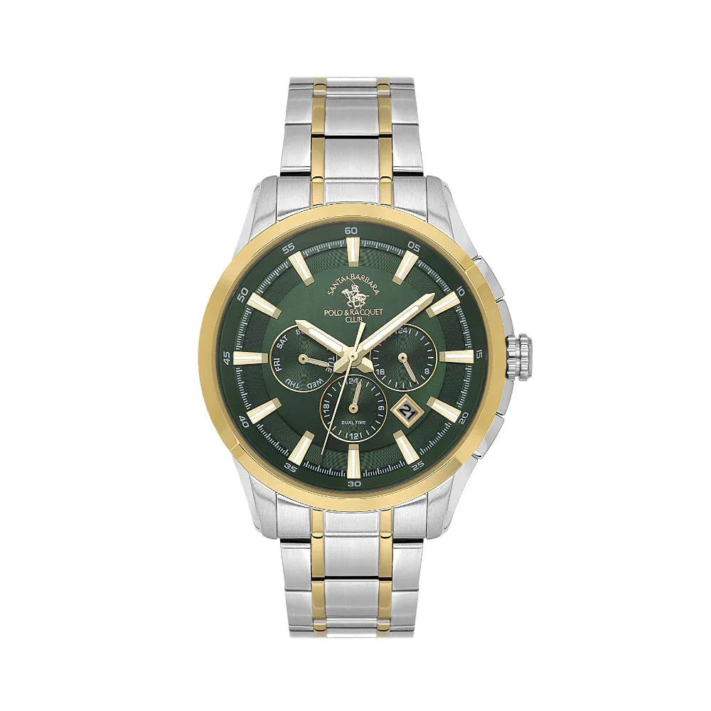 Santa Barbara Polo & Racquet Club Legend Silver and Gold Stainless Steel Watch for Men SB.1.10674-4 - Daniel Klein Saudi Arabia