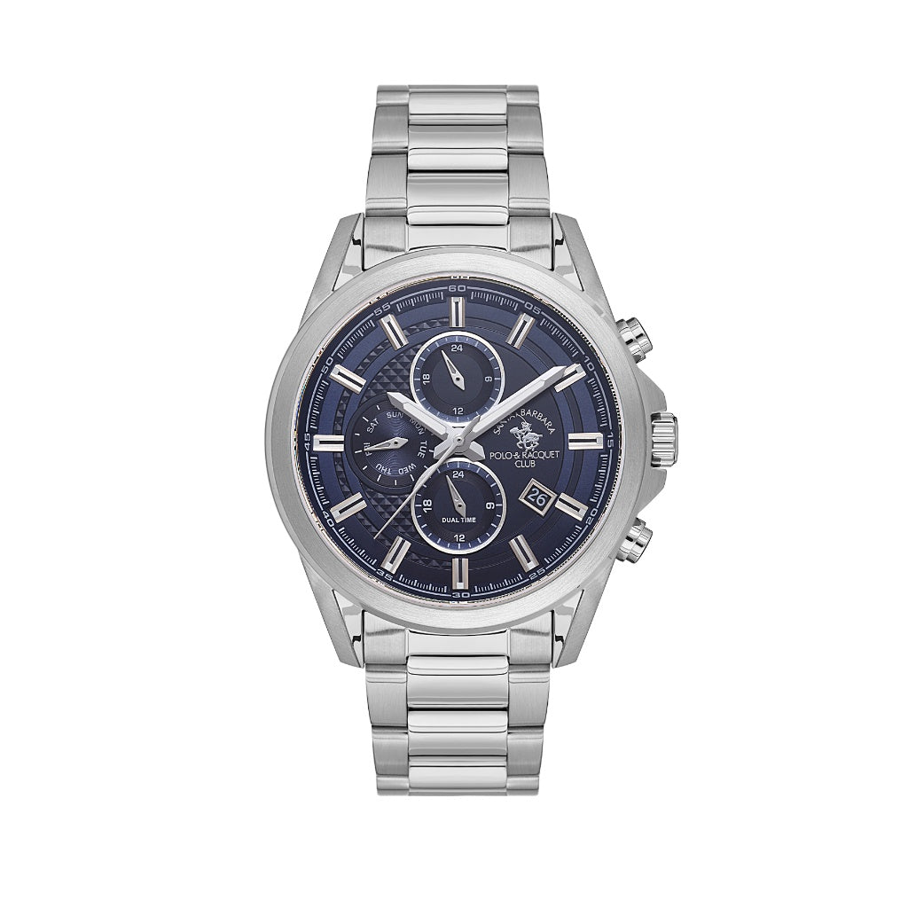 Santa Barbara Polo & Racquet Club Silver Stainless Steel Watch for Men SB.1.10675-2