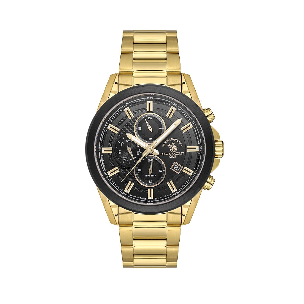 Santa Barbara Polo & Racquet Club Gold Stainless Steel Watch for Men SB.1.10675-5