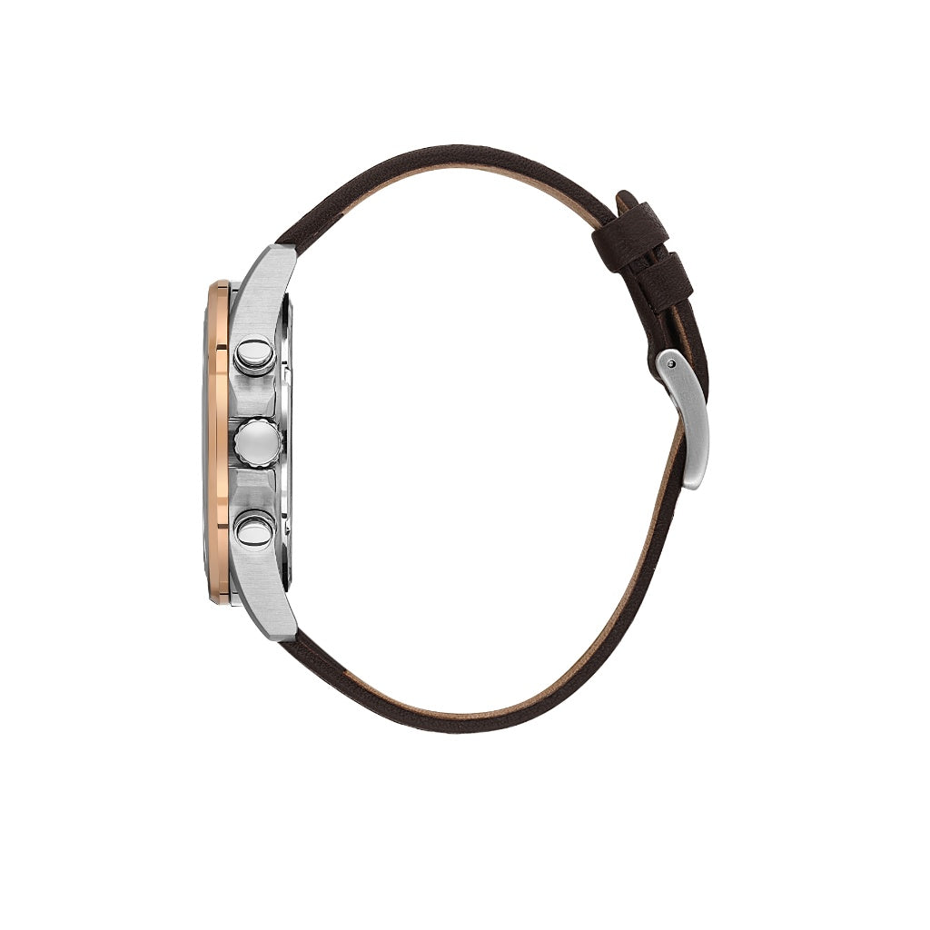 Santa Barbara Polo & Racquet Club Dark Brown Genuine Leather Watch for Men SB.1.10676-4
