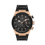 Santa Barbara Polo & Racquet Club Black Genuine Leather Watch for Men SB.3.10001-1