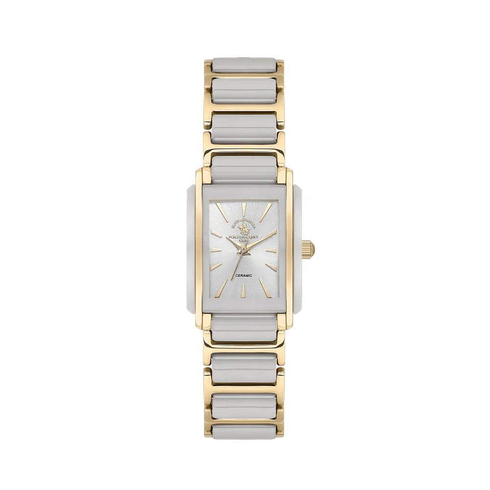Santa Barbara Polo & Racquet Club Noble Gold and White Steel and Ceramic Watch for Women SB.4.10030-2 - Daniel Klein Saudi Arabia