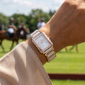Santa Barbara Polo & Racquet Club Noble White and Rose Gold Steel and Ceramic Watch for Women SB.4.10030-5