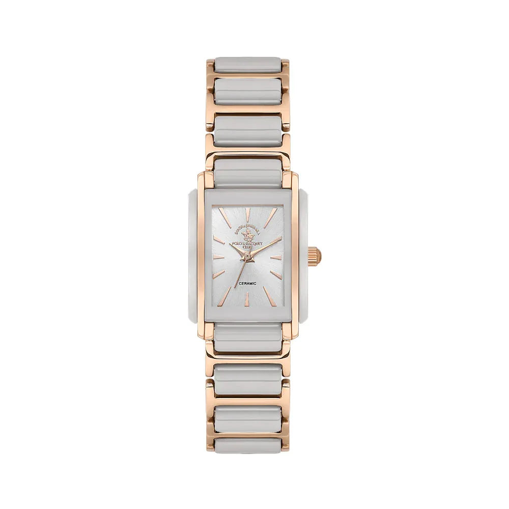 Santa Barbara Polo & Racquet Club Noble Gold and Rose Gold Steel and Ceramic Watch for Women SB.4.10030-5 - Daniel Klein Saudi Arabia