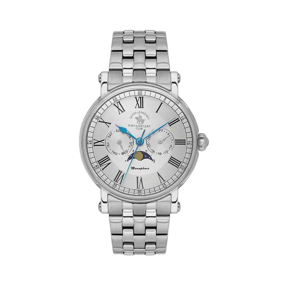 Santa Barbara Polo & Racquet Club Legend Silver Stainless Steel Watch for Men SB.4.10032-1 - Daniel Klein Saudi Arabia