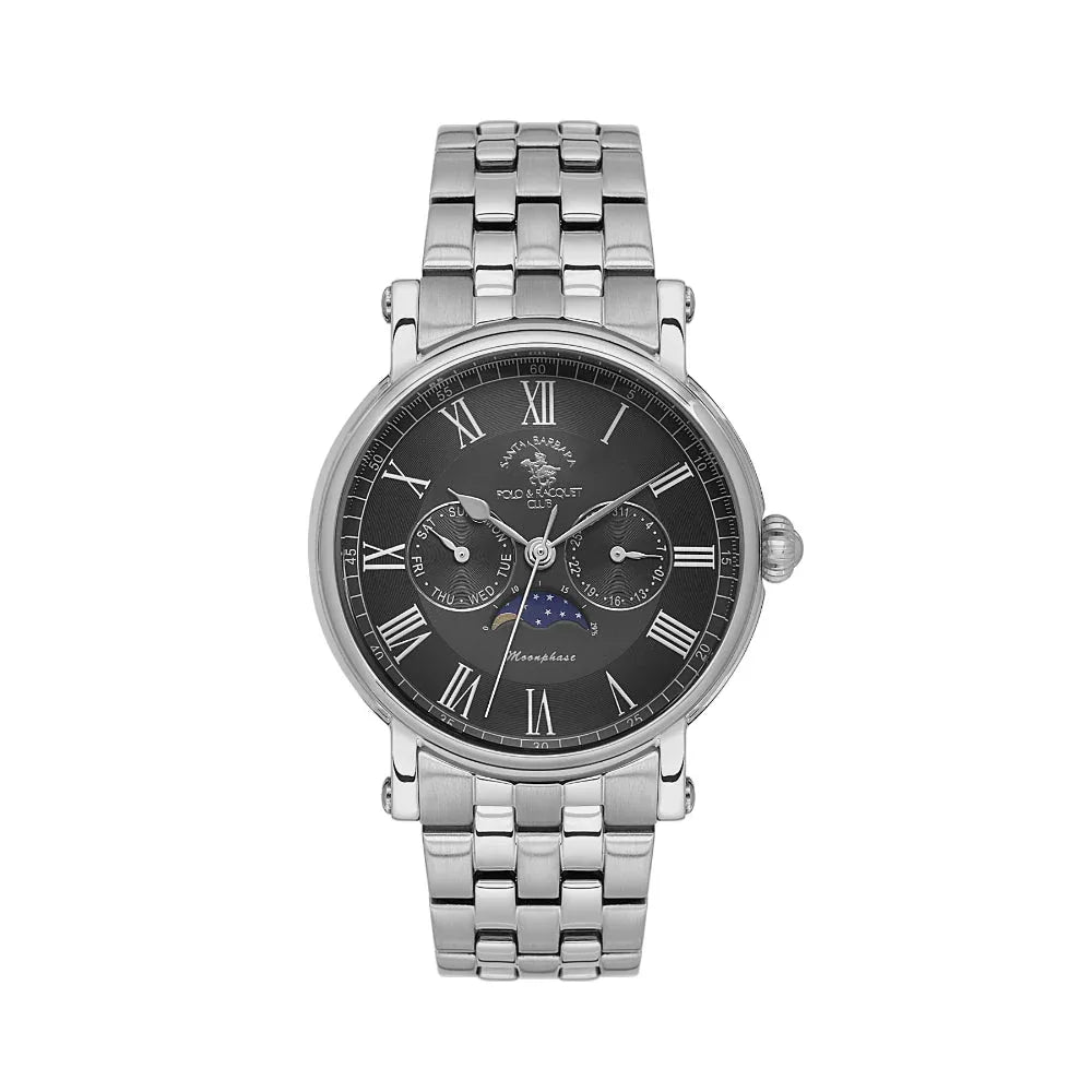 Santa Barbara Polo & Racquet Club Legend Silver Stainless Steel Watch for Men SB.4.10032-2 - Daniel Klein Saudi Arabia