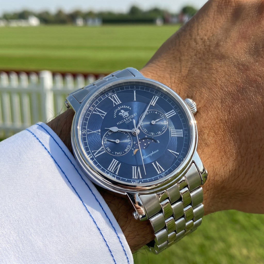 Santa Barbara Polo & Racquet Club Legend Silver Stainless Steel Watch for Men SB.4.10032-3