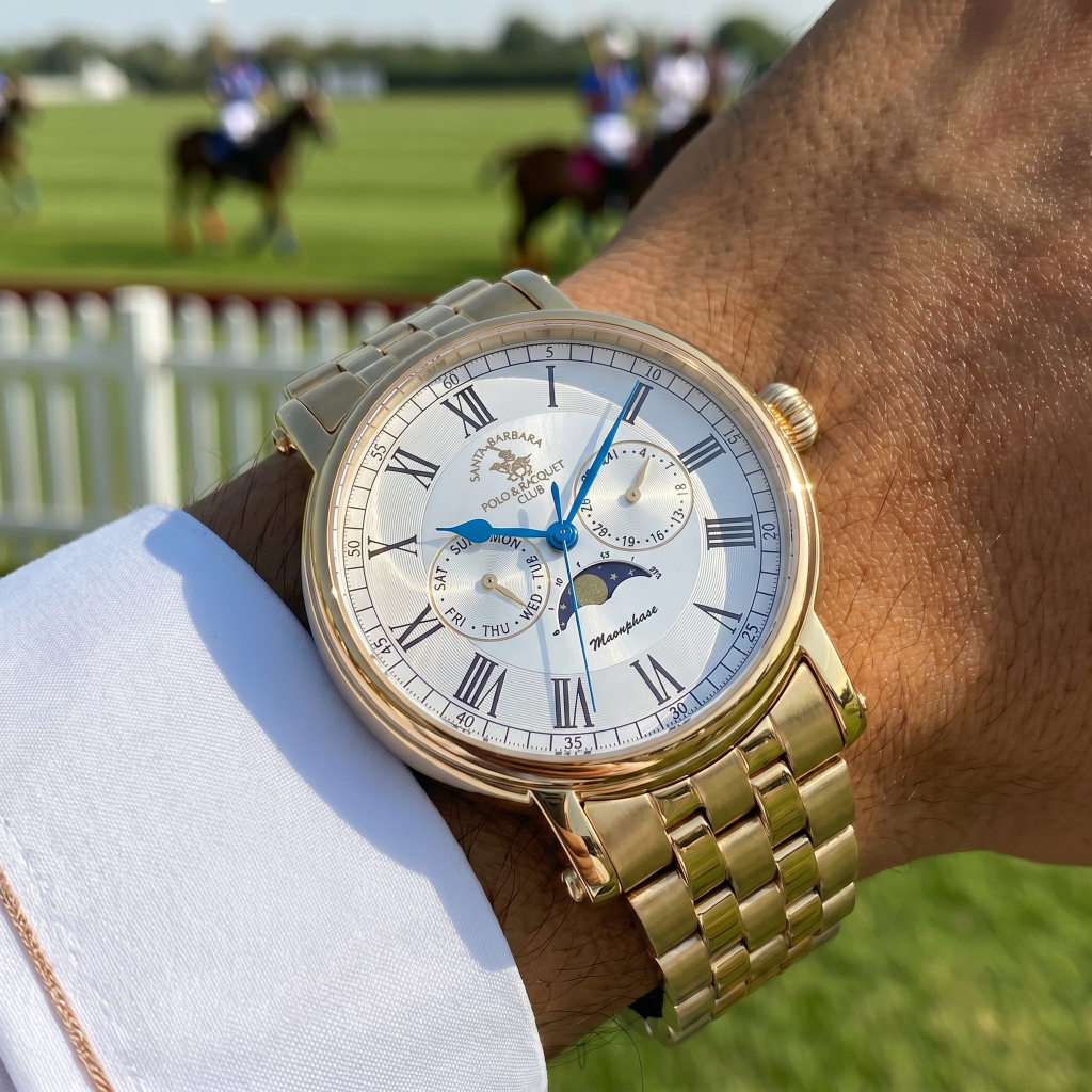 Santa Barbara Polo & Racquet Club Legend Gold Stainless Steel Watch for Men SB.4.10032-4