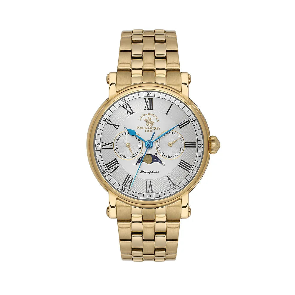 Santa Barbara Polo & Racquet Club Legend Gold Stainless Steel Watch for Men SB.4.10032-4 - Daniel Klein Saudi Arabia