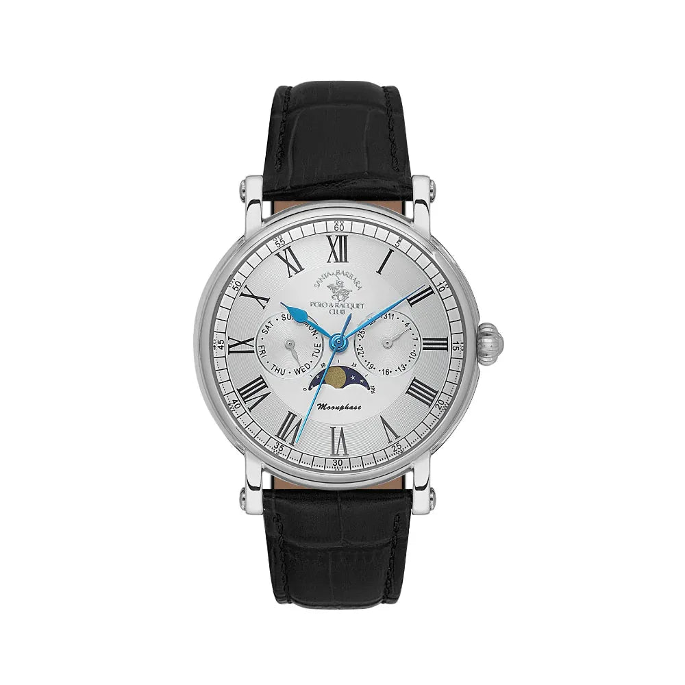 Santa Barbara Polo & Racquet Club Legend Black Leather Watch for Men SB.4.10033-1 - Daniel Klein Saudi Arabia