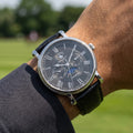 Santa Barbara Polo & Racquet Club Legend Black Leather Watch for Men SB.4.10033-2
