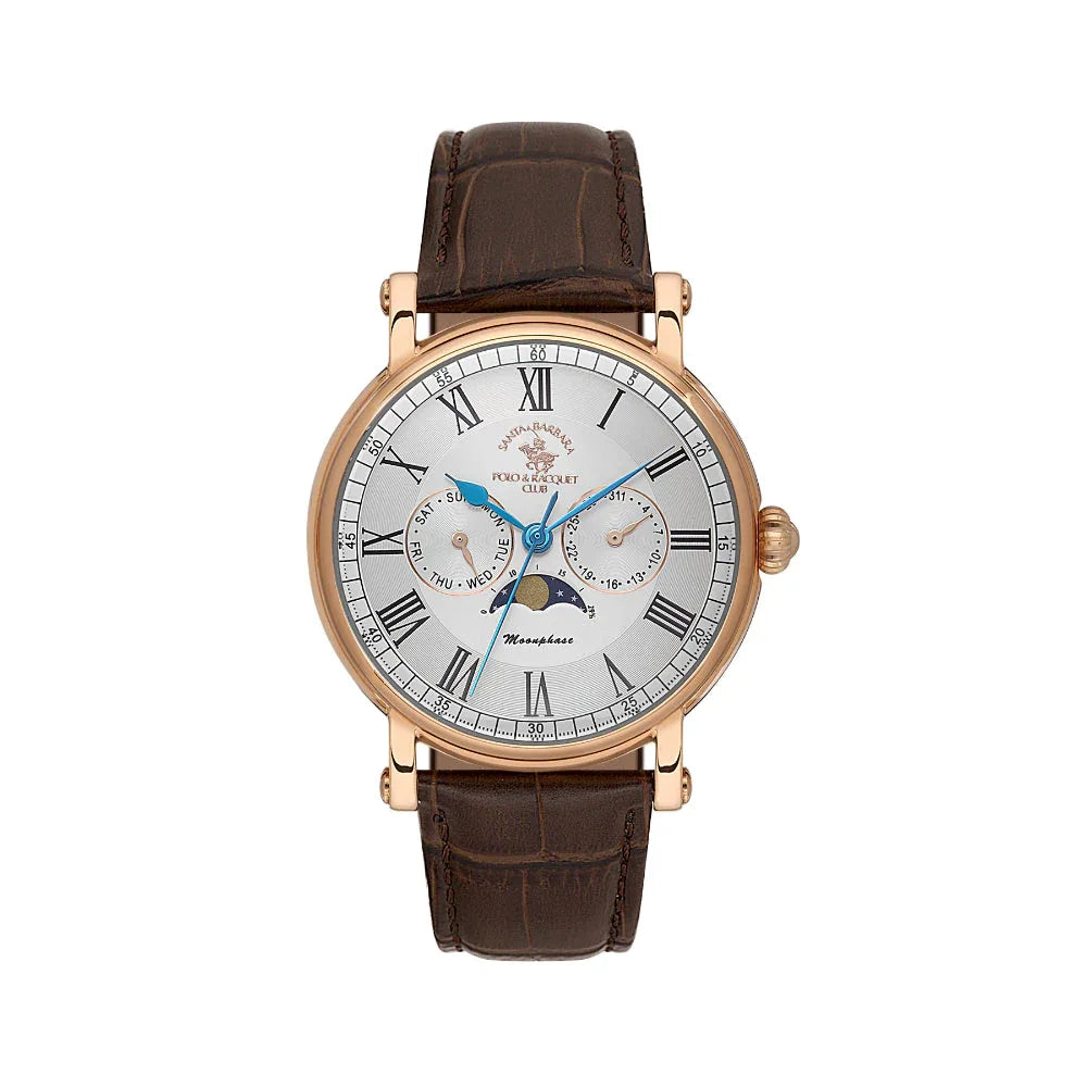 Santa Barbara Polo & Racquet Club Legend Brown Leather Watch for Men SB.4.10033-5 - Daniel Klein Saudi Arabia